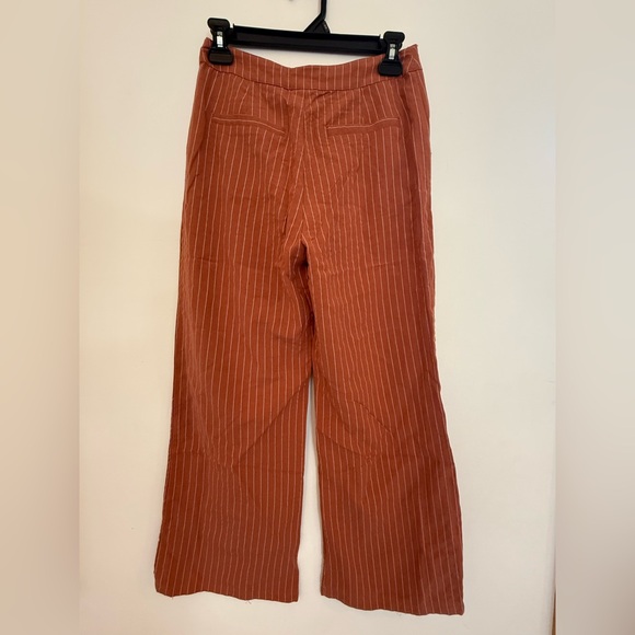 NWT By Together sz small dig it pants pin Striped wide leg linen blend Trousers - Picture 7 of 14